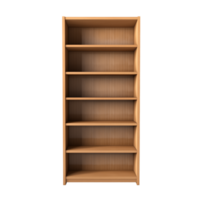 AI generated Bookcase. Scandinavian modern minimalist style. Transparent background, isolated image. png