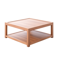 AI generated Coffee Table. Scandinavian modern minimalist style. Transparent background, isolated image. png