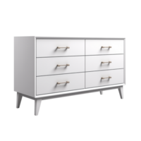 AI generated Double Dresser. Scandinavian modern minimalist style. Transparent background, isolated image. png