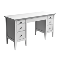 AI generated Desk. Scandinavian modern minimalist style. Transparent background, isolated image. png