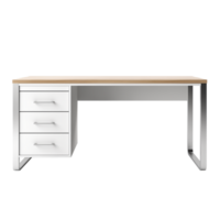 AI generated Desk. Scandinavian modern minimalist style. Transparent background, isolated image. png