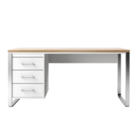 AI generated Desk. Scandinavian modern minimalist style. Transparent background, isolated image. png