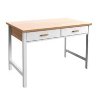 AI generated Computer Desk. Scandinavian modern minimalist style. Transparent background, isolated image. png