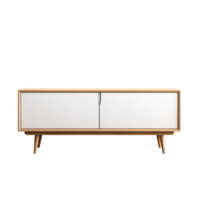 ai genererad credenza. scandinavian modern minimalistisk stil. transparent bakgrund, isolerat bild. png