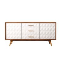 AI generated Credenza. Scandinavian modern minimalist style. Transparent background, isolated image. png