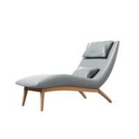 AI generated Chaise. Scandinavian modern minimalist style. Transparent background, isolated image. png