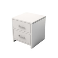 AI generated Bedside Table. Scandinavian modern minimalist style. Transparent background, isolated image. png