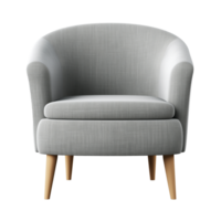 AI generated Accent Chair. Scandinavian modern minimalist style. Transparent background, isolated image. png