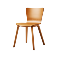 ai genererad trä- stol. scandinavian modern minimalistisk stil. transparent bakgrund, isolerat bild. png