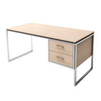 AI generated Desk. Scandinavian modern minimalist style. Transparent background, isolated image. png