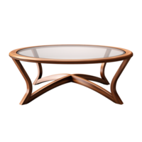 ai gegenereerd koffie tafel. Scandinavisch modern minimalistische stijl. transparant achtergrond, geïsoleerd afbeelding. png