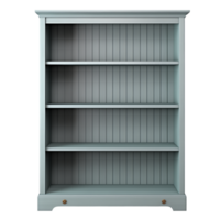 AI generated Bookcase. Scandinavian modern minimalist style. Transparent background, isolated image. png