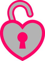 Padlock heart logo icon png