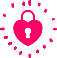 Padlock heart logo icon png