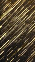 verticale video - astratto sfondo animazione con luccicante brillante oro particelle e tiro d'oro stelle. Questo lusso brillante premi cerimonia movimento sfondo animazione è pieno HD e ciclo.