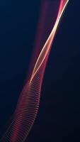 Vertical video - minimalist motion background with an elegant flowing golden digital fractal wave rippling towards the camera. This abstract technology background animation is full HD and looping.