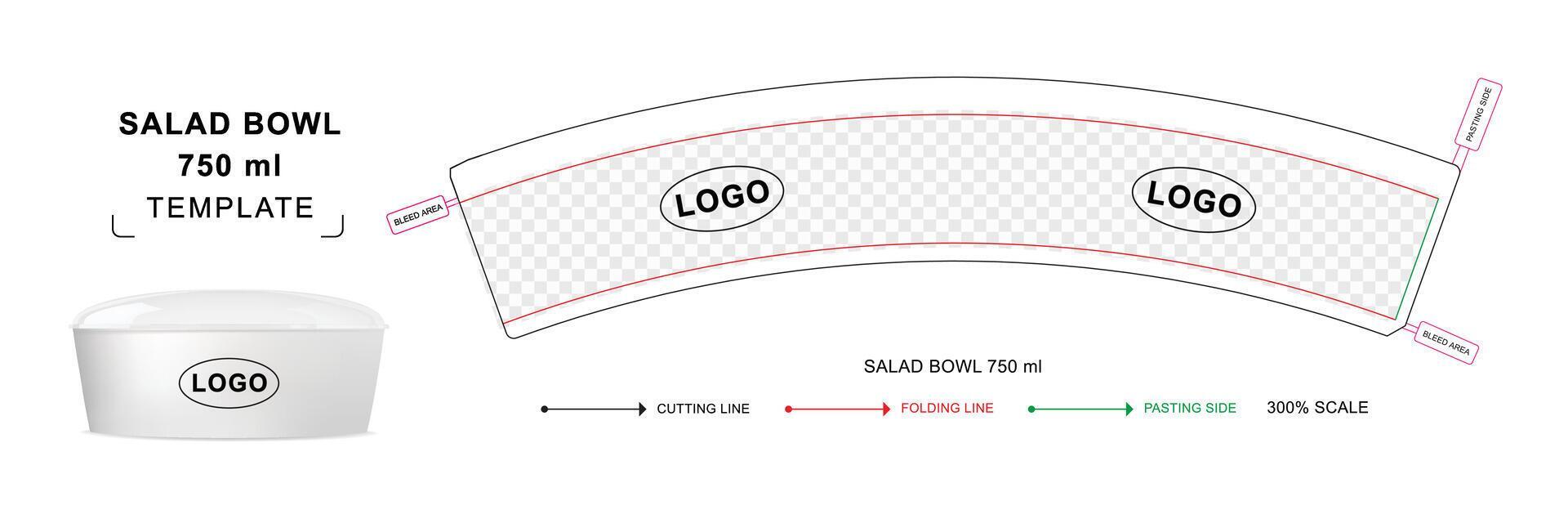 Paper Bowl Template Vector Art, Icons, and Graphics for Free Download