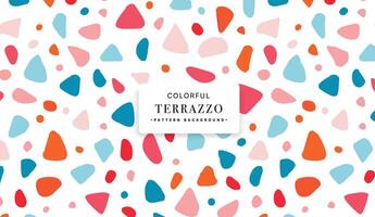 Colorful Terrazzo Pattern Background vector