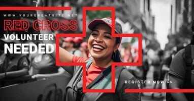 Red Cross Volunteer for Facebook Ads template