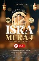 Modern Isra MIraj Event Poster template