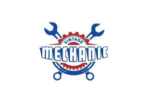 mecánico engranaje vector moderno logo