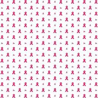 Cancer awareness day pink and purple ribbons seamless pattern, vector