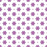 Seamless pattern of purple flowers vector