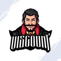 Mascot Logo Classy Man in Red Collared Suit vector