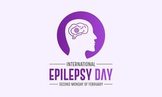 International Epilepsy Day is observed every year in February 12. Vector illustration on the theme of International Epilepsy Day. Template for banner, greeting card, poster with background.