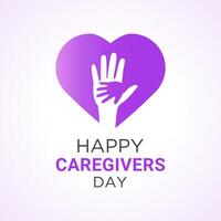 National caregivers day is observed every year on the 16th February. Health and Medical Awareness Vector template for banner, card, poster and background design. Vector illustration.