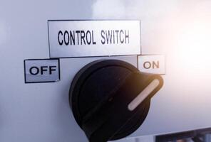 The Close up selector switch for control switching on the panel board. photo