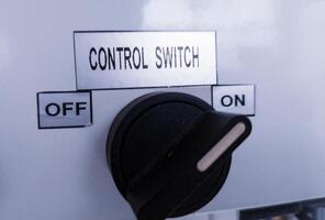 The Close up selector switch for control switching on the panel board. photo