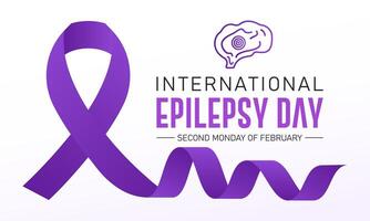 International Epilepsy Day is observed every year in February 12. Vector illustration on the theme of International Epilepsy Day. Template for banner, greeting card, poster with background.