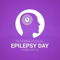 International Epilepsy Day is observed every year in February 12. Vector illustration on the theme of International Epilepsy Day. Template for banner, greeting card, poster with background.