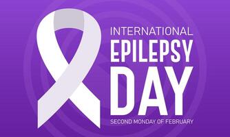 International Epilepsy Day is observed every year in February 12. Vector illustration on the theme of International Epilepsy Day. Template for banner, greeting card, poster with background.