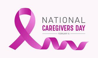 National caregivers day is observed every year on the 16th February. Health and Medical Awareness Vector template for banner, card, poster and background design. Vector illustration.