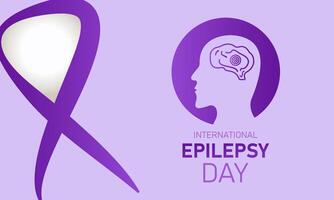 International Epilepsy Day is observed every year in February 12. Vector illustration on the theme of International Epilepsy Day. Template for banner, greeting card, poster with background.