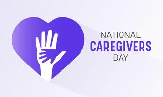 National caregivers day is observed every year on the 16th February. Health and Medical Awareness Vector template for banner, card, poster and background design. Vector illustration.