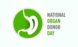 National Organ Donor Day is observed every year in February 14. National Donor Day. Health and Medical Awareness Vector template for banner, card, poster and background design. Vector illustration.