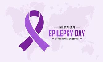 International Epilepsy Day is observed every year in February 12. Vector illustration on the theme of International Epilepsy Day. Template for banner, greeting card, poster with background.