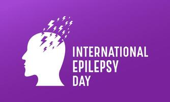 International Epilepsy Day is observed every year in February 12. Vector illustration on the theme of International Epilepsy Day. Template for banner, greeting card, poster with background.