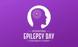 International Epilepsy Day is observed every year in February 12. Vector illustration on the theme of International Epilepsy Day. Template for banner, greeting card, poster with background.