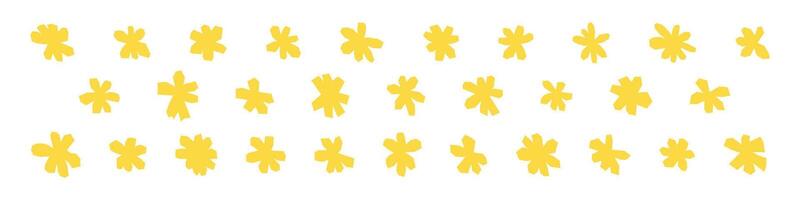 Hand drawn flower doodle, abstract and cute spring icon. Scribble style for charming designs. Flat vector illustration isolated on white background.