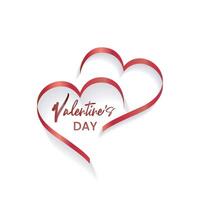 Happy Valentine's Day typography with handwritten calligraphy text, isolated vector design