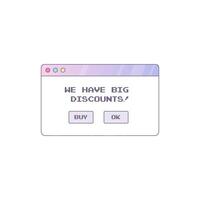 y2k interface, Icon, signature popup, store discounts, sale  interface element vector