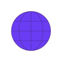 Purple planet, internet icon, web interface icon web vector illustration