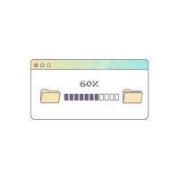 y2k interface, Icon, download popup, waiting for interface element vector