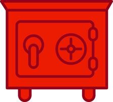 icono de vector de caja fuerte