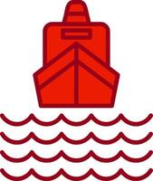 icono de vector de barco