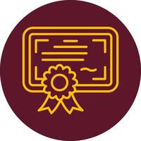 icono de vector de certificado